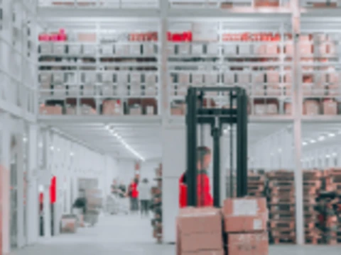 Gabelstapler im Warenlager